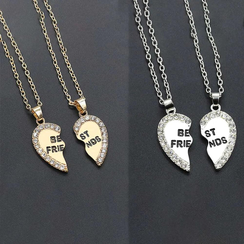 Best Friends Heart Necklace - HeyBless