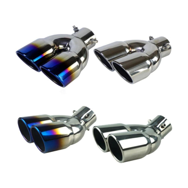 Stainless Steel Double Exhaust Tip - HeyBless